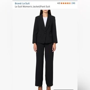 Le Suit Women's Elegant Black Pantsuit